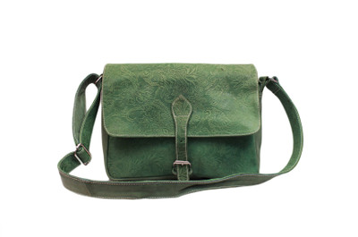 

SS Leathers Women Green Leatherette Sling Bag