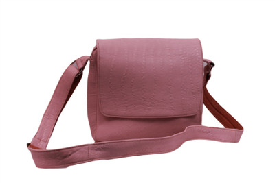 

SS Leathers Women Pink Leatherette Sling Bag