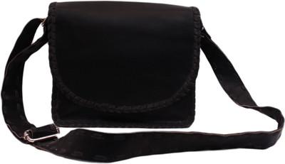 

SS Leathers Women Black Leatherette Sling Bag