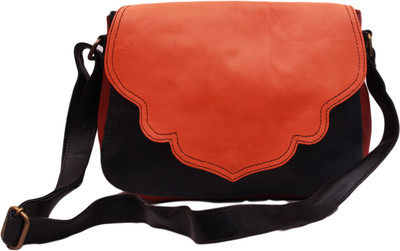 

SS Leathers Women Black, Red Leatherette Sling Bag