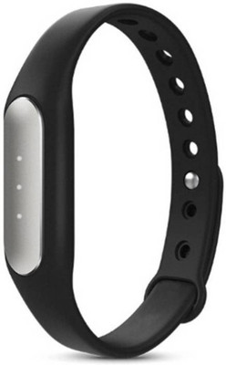 

Junaldo M-1 Fitness Excercise Tracker Band Built In With 3 Indicator Lights(Black, Silver Strap, Size : regular)