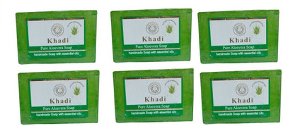 PARVATI KHADI Aloevera Soap 125 gm (Pack of 6)(125 g, Pack of 6)