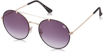 Gio Collection Round Sunglasses(For Men & Women, Black)