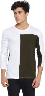 CAMPUS SUTRA Solid Men Round Neck White T-Shirt