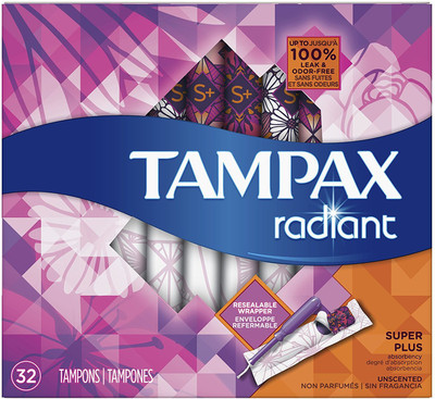 

Tampax Radiant Super Plus Plastic Tampons Tampons(Pack of 32)