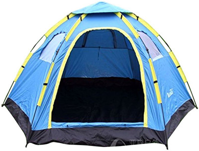 

Pearl Outdoor waterproof portable 6 person 2 layer 1 door anti-sun anti-insect windproof large space shade 6 side camping hiking tent Tent - For 6(Multicolor), Multi color