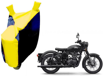 AUTO PEARL Two Wheeler Cover for Royal Enfield(SS, Yellow, Blue)