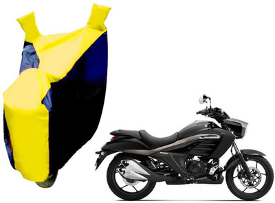 AUTO PEARL Two Wheeler Cover for Suzuki(GSX, Yellow, Blue)