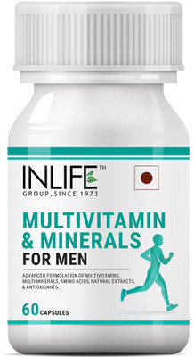 

Inlife Multivitamins & Minerals Amino Acids Antioxidants with Ginseng Extract for Men Daily Formula Vitamins Supplement - 60 Capsules(60 No)