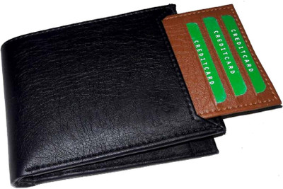 

Just Leather Men Black Artificial Leather Wallet(6 Card Slots)