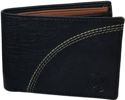 

KnW Men Black Artificial Leather Wallet(3 Card Slots)