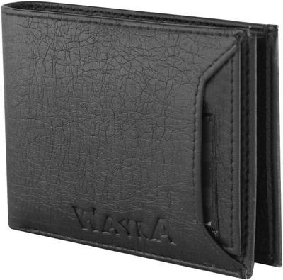 

WAYRA Men Black Artificial Leather Wallet(6 Card Slots)