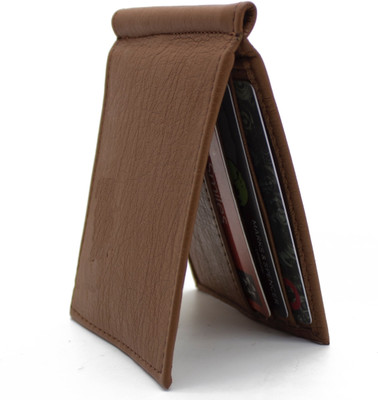 

Coovs Men Tan Artificial Leather Money Clip(6 Card Slots)