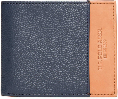 

U.S. Polo Assn Men Blue Genuine Leather Wallet(6 Card Slots)