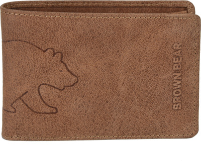 

BROWN BEAR Men Beige Genuine Leather Wallet(8 Card Slots), Camel