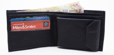 

Nietz Men Black Genuine Leather Wallet(14 Card Slots)