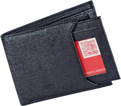 

Just Leather Men Black Artificial Leather Wallet(6 Card Slots)