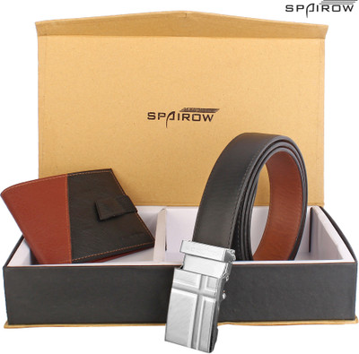 

Spairow Men Black, Black Genuine Leather Wallet(12 Card Slots)