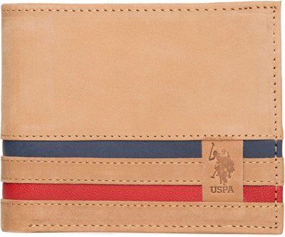 

U.S. Polo Assn Men Brown Genuine Leather Wallet(3 Card Slots)