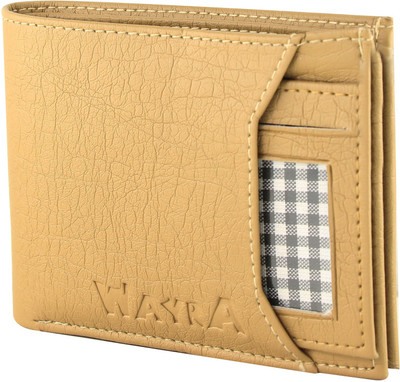 

WAYRA Men Beige Artificial Leather Wallet(6 Card Slots), Cream