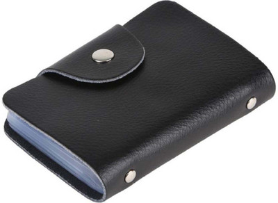 

DIVYA INDIA Boys Black Genuine Leather Card Holder(10 Card Slots)