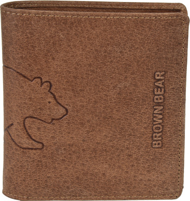 

BROWN BEAR Men Beige Genuine Leather Wallet(11 Card Slots), Camel