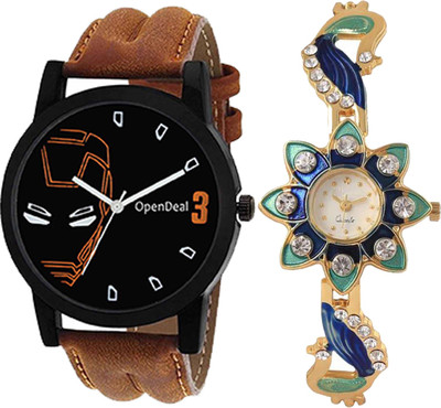 

OpenDeal Combo Pack 2 Best Designer Charming Attractive Style Watch For Men & Women ODSUNG04 Watch - For Boys & Girls