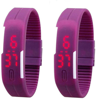 

Fashion Gateway Purple Led Magnet Band (pack of 2) Purple Watch - For Boys & Girls
