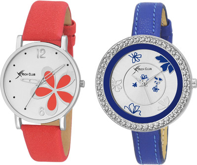 

Rich Club Adorable Pair of Two Red & Blue Watch - For Women