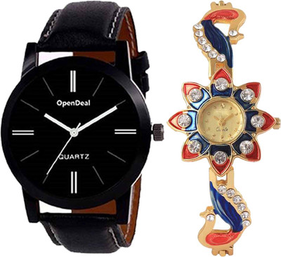 

OpenDeal Combo Pack 2 Best Designer Charming Attractive Style Watch For Men & Women ODSUN05 Watch - For Boys & Girls