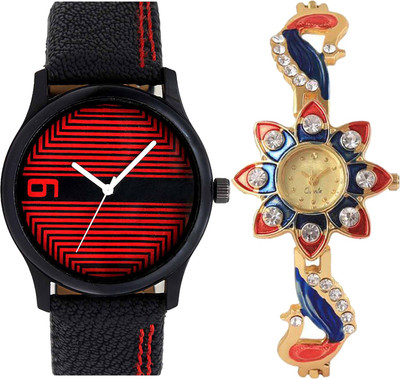 

OpenDeal Combo Pack 2 Best Designer Charming Attractive Style Watch For Men & Women ODSUNTW01R Watch - For Boys & Girls