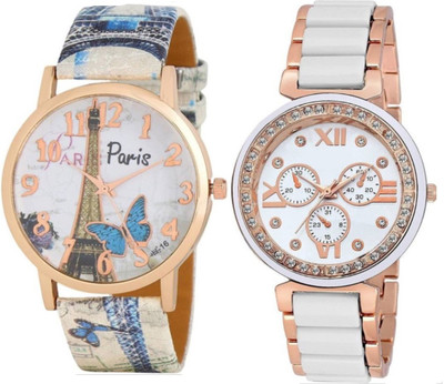 

SD SHOP IIK & Paris Beautiful Combo SD,0-68 Woman Watch - For Girls