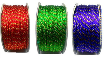

GOELX Designer Fancy Dori Thread Rolls Bundle for Jewellery Making/Craftsworks/Diy Projects/Apparel Designing Pack3-1