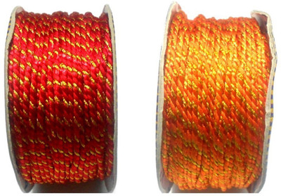 

GOELX Designer Fancy Dori Thread Rolls Bundle for Jewellery Making/Craftsworks/Diy Projects/Apparel Designing Pack2-5
