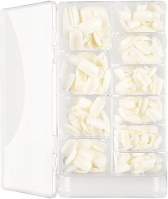 

Foolzy 500Pcs Full Cover Square White False Nails Fake Tips With Box Artificial Fake Nails Art Acrylic Nails for Nail Salons DIY Nail Art White(Pack of 500)