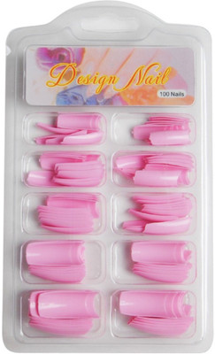 

DALUCI Nude pink Half Nail Tips South French Salon Acrylic Nail Art False Nail Tips Pink(Pack of 100)