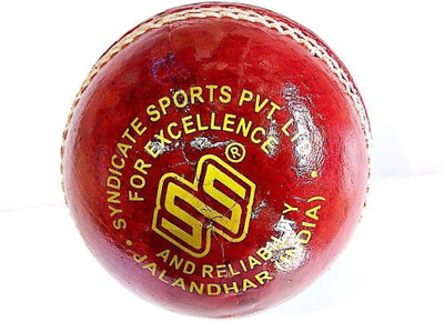 

Syndicate SS Pack of 2 Pcs Cricket Leather Ball(Pack of 2, Maroon), Red