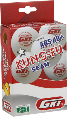 

GKI KUNG FU SEAM Table Tennis Ball(Pack of 6, White)