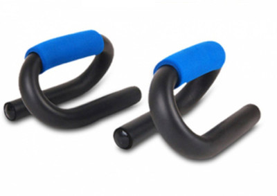 

Tima S Shape Pushup Bar With Grip Push-up Bar(Black), Black & blue