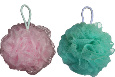 

Cion Bath Sponge (Green & Pink, Pack of 2)
