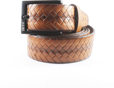 

Univin Men Tan Genuine Leather Belt