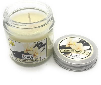 

AuraDecor Soy Wax Jar ( French Vanilla ) Candle(White, Pack of 1)