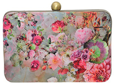 

Fabric and Lace Party Multicolor Clutch