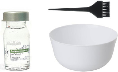 

L'Oreal Hair Spa Purifying Concentrate Anti-dandruff (1 ampule of 8ml) + Bowl + Brush(Set of 3)