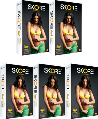Skore Banana Condom(Set of 5, 50S)