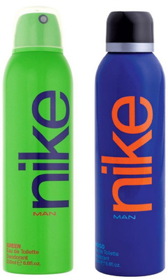 

Nike Man Green and Indigo Deodorant Spray for Men 200ML Each (Pack of 2) Deodorant Spray - For Men(400 ml, Pack of 2)