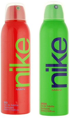 

Nike Man Man Red and Green Deodorant Spray for Men 200ML Each (Pack of 2) Deodorant Spray - For Men(400 ml, Pack of 2)