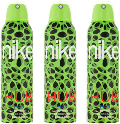 NIKE Man HUB Deodorant Spray for Men 200ML Each (Pack of 3) Deodorant Spray  -  For Men(600 ml, Pack of 3)