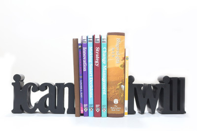 

I CAN-I WILL 0 Compartments MDF BOOKEND(Black)