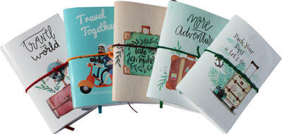 

GOONJ CREATIONS Regular Diary(Travel series Set of 5, Multicolor, Pack of 5)